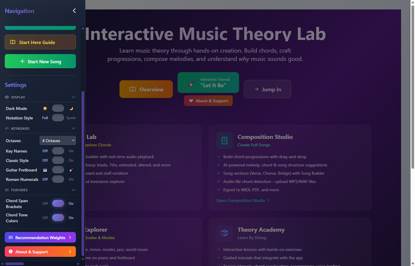 Sidebar showing Display, Keyboard, and Features settings